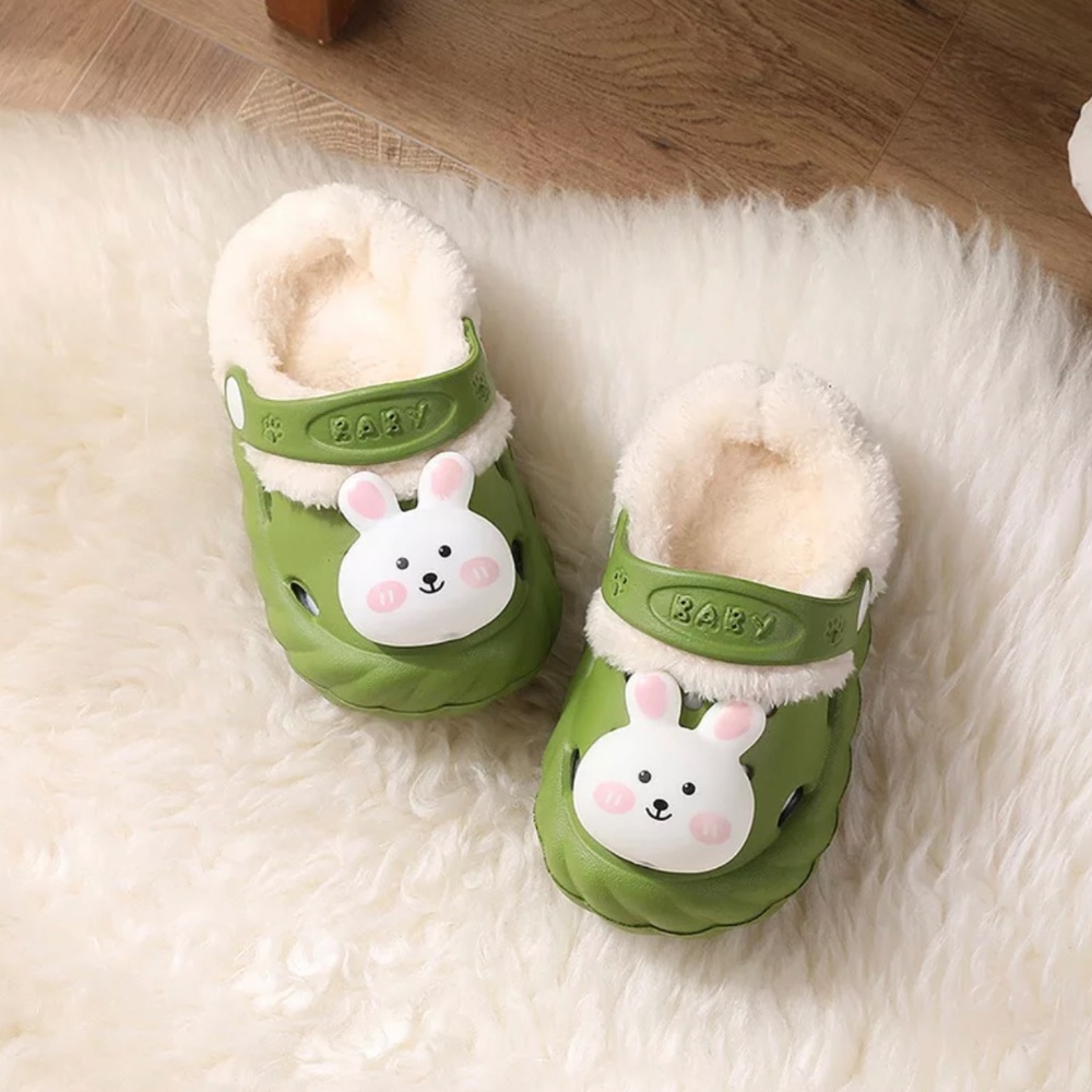 Green Cute  rabbit  Slippers, kids fun slippers , kids gift  , non slip